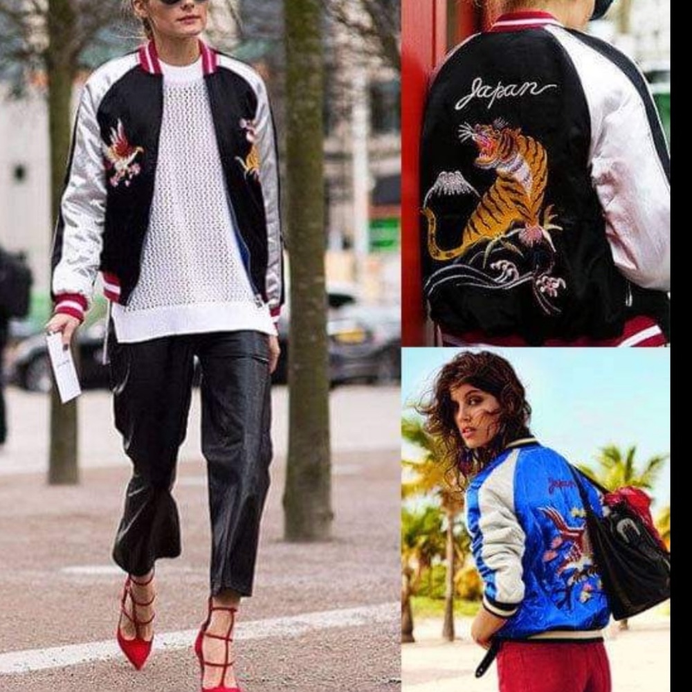 Topshop Japanese Sukajan Bomber JacketPetite. Great condition. Double side